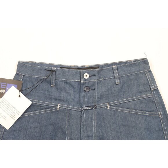 Deadstock Vintage 90s Marithe Francois Girbaud Mens 32 Baggy Denim Shorts Blue - Picture 2 of 11